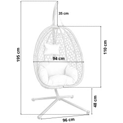 Fotoliu-cocon FunFit Garden 4895 (Black/Natural/Beige) Thumb