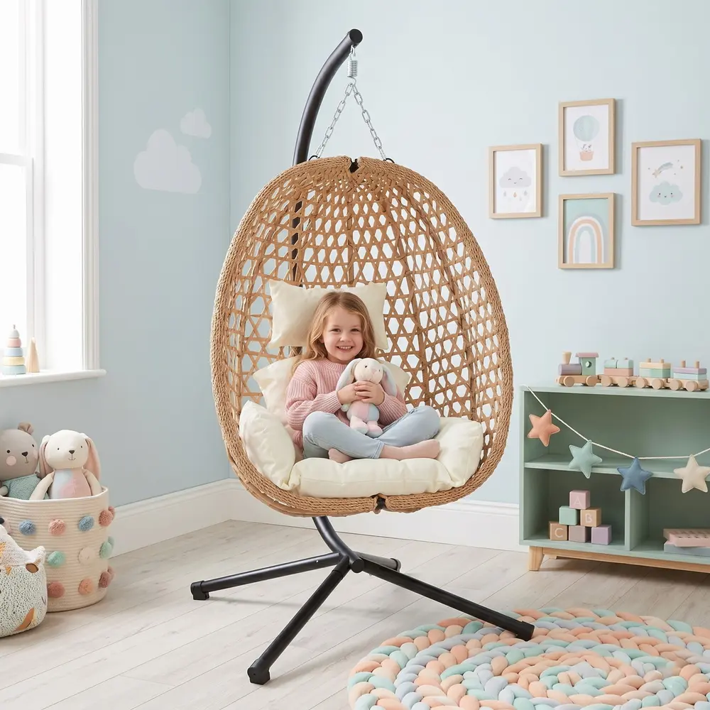 Fotoliu-cocon FunFit Garden 4895 (Black/Natural/Beige) - 13