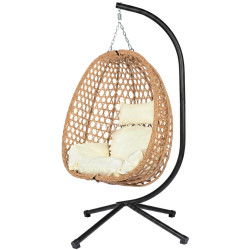 Fotoliu-cocon FunFit Garden 4895 (Black/Natural/Beige)