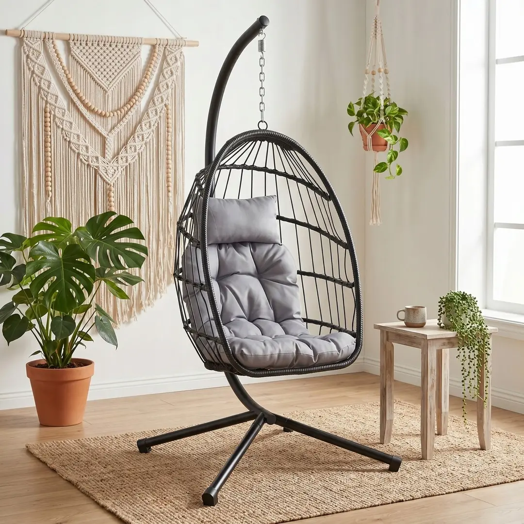 Fotoliu-cocon FunFit Garden 4896 (Black/Grey)
