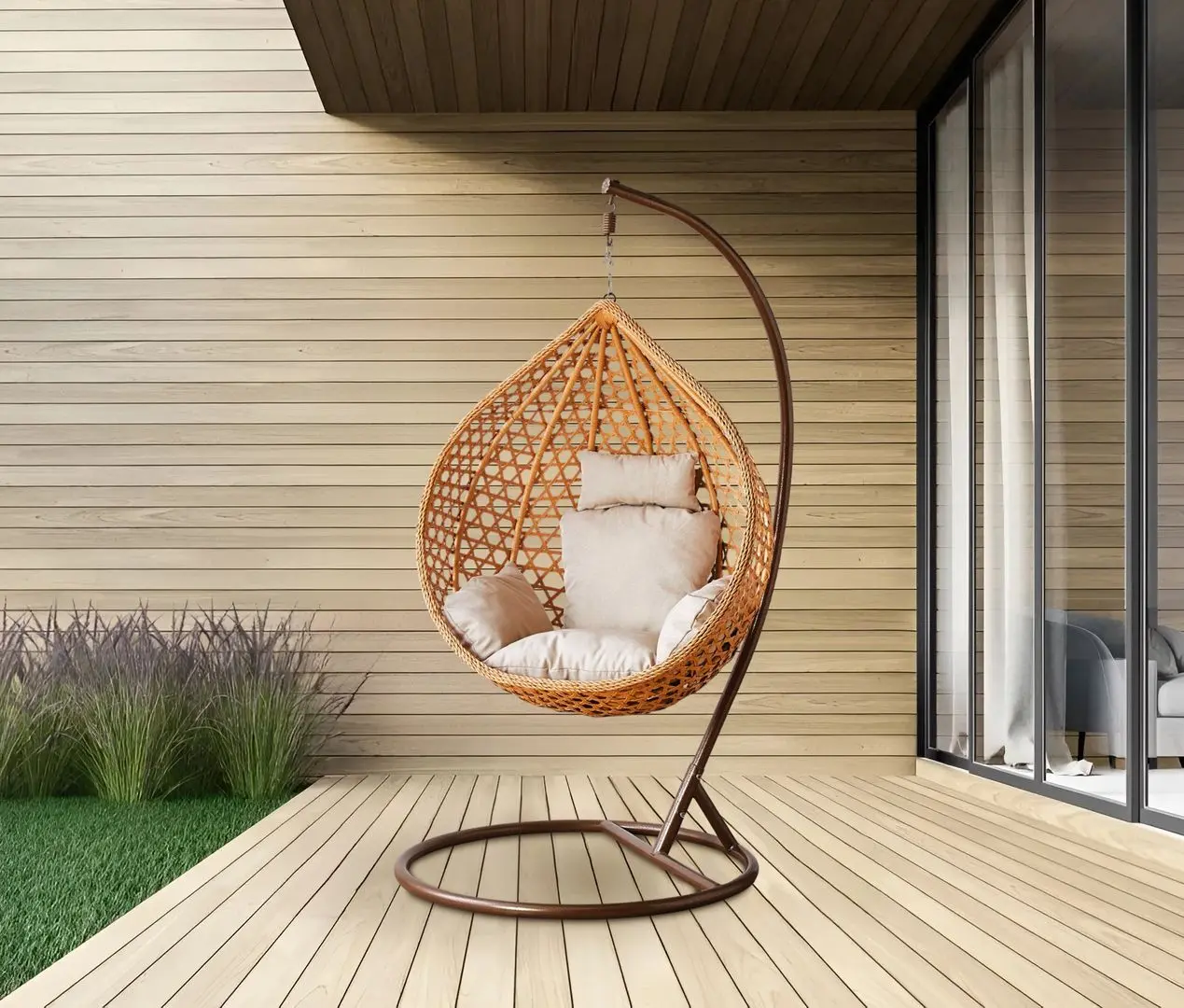 Кресло-кокон GardenLine FAT0179 S (Brown/Brown Light/Beige)