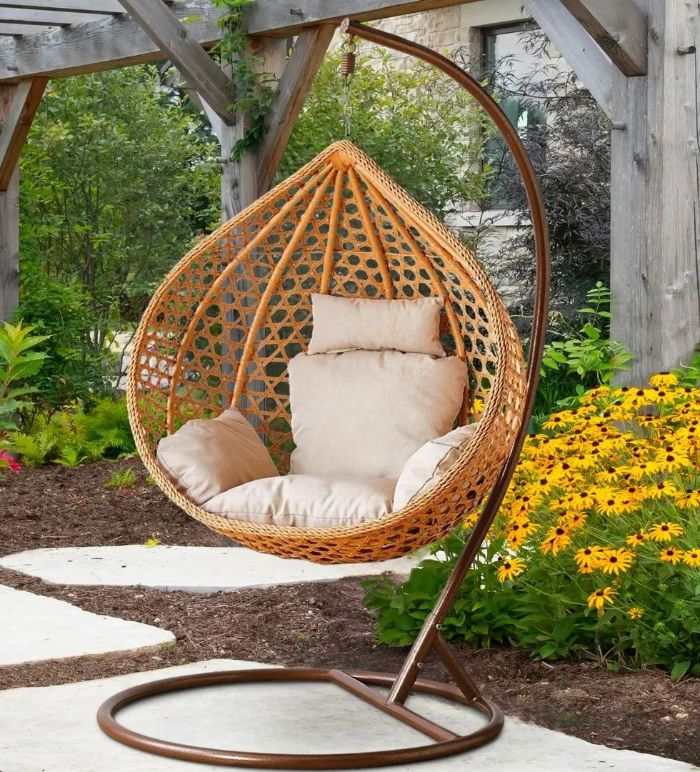 Кресло-кокон GardenLine FAT0186 L (Brown/Brown Light/Beige)