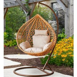 Кресло-кокон GardenLine FAT0193 XL (Brown/Brown Light/Beige)