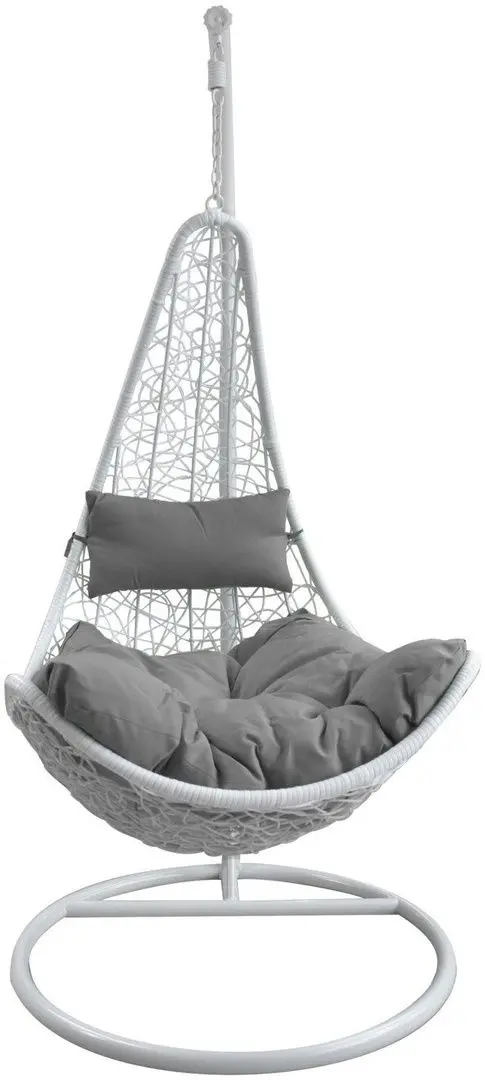 Fotoliu-cocon GardenLine  FAT1167 (White/Dark Grey)