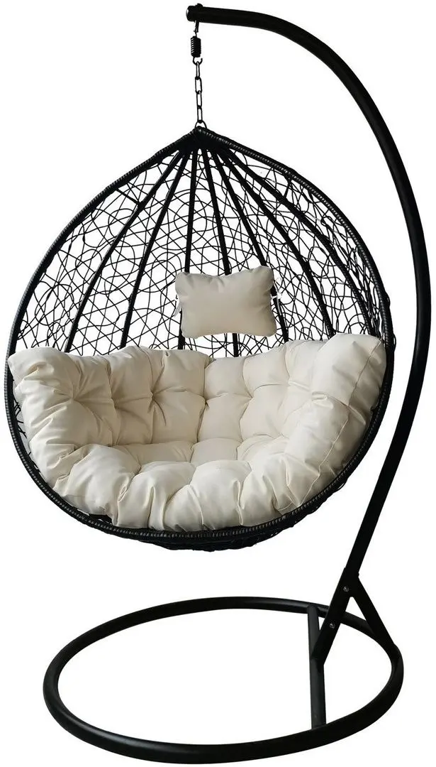 Fotoliu-cocon GardenLine FAT2678 L (Black/White) - 2