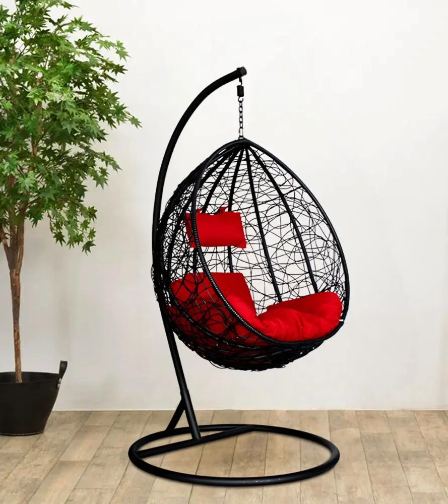 Fotoliu-cocon GardenLine FAT6832 S (Black/Red)