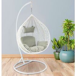 Fotoliu-cocon GardenLine FAT6849 L (White/Grey)