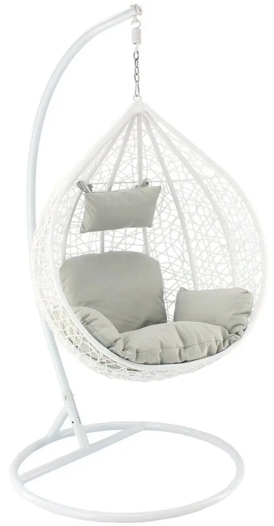 Fotoliu-cocon GardenLine FAT6849 L (White/Grey) - 3