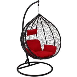 Fotoliu-cocon GardenLine FAT6863 L (Black/Red) Thumb