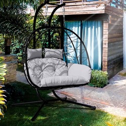 Кресло подвесное GardenLine FAT0930 (Grey/Black) Thumb