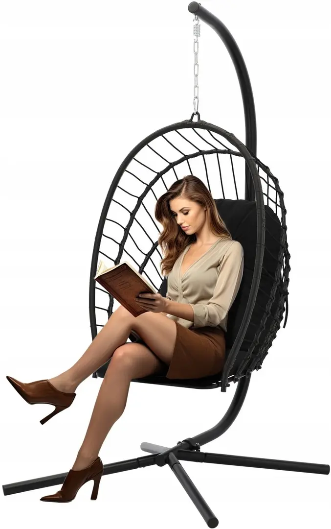 Кресло подвесное GardenLine FAT0947 (Brown/Black) - 5