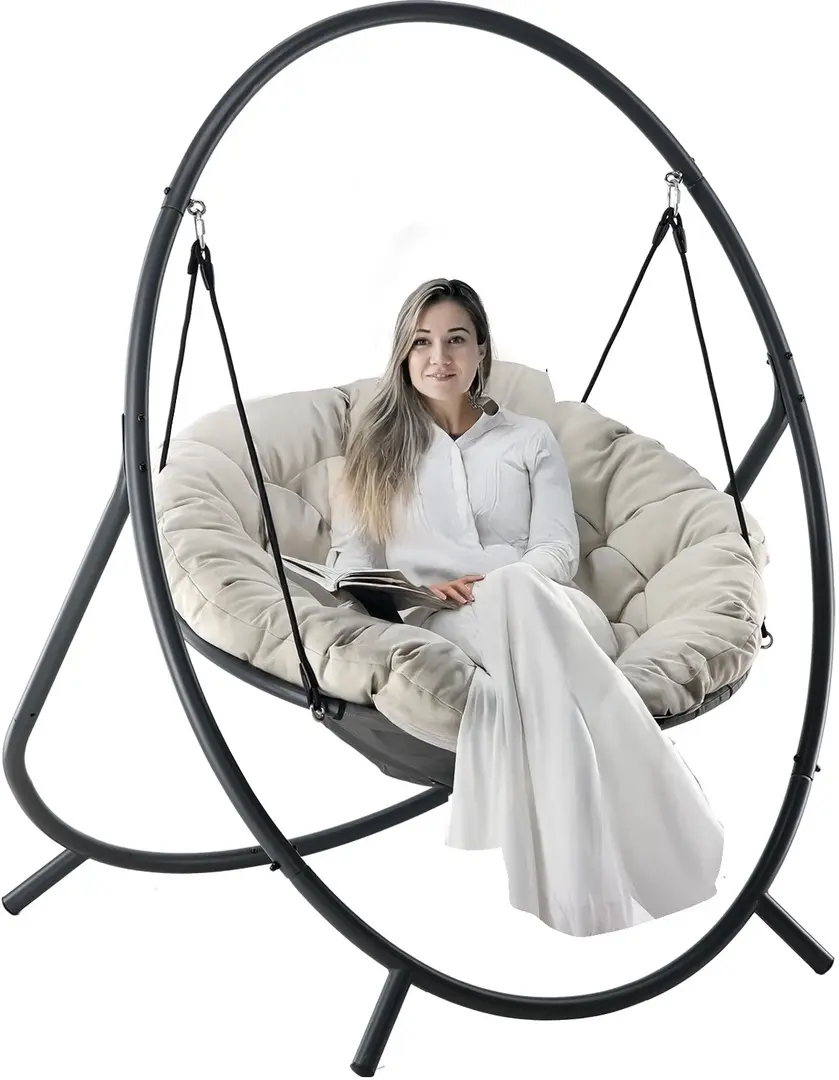 Кресло подвесное GardenLine FAT9927 (Grey/Beige) - 4