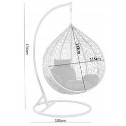 Fotoliu suspendat GardenLine XL FAT9733 (Dark Grey) Thumb