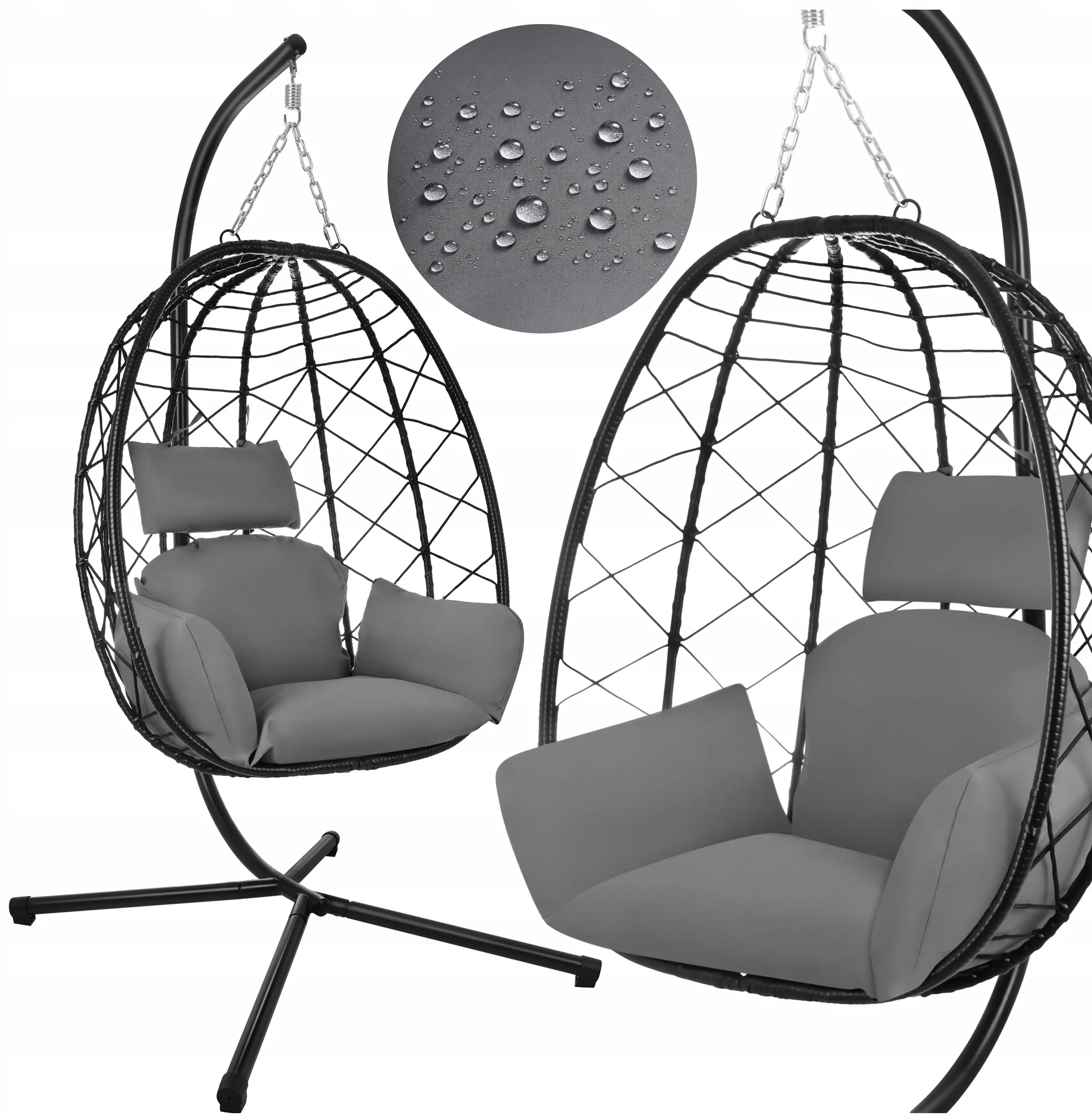 Fotoliu-cocon Gardlov 27652 (Black/Grey) - 2