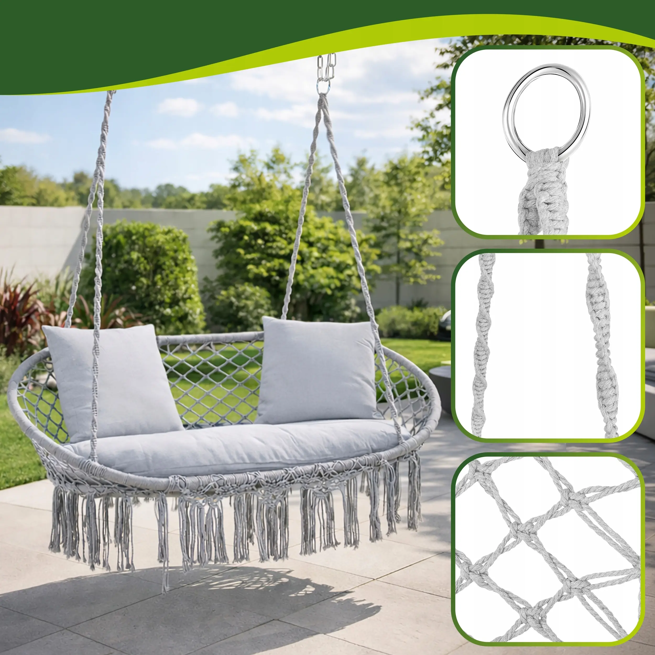 Кресло подвесное Gardlov 27378 (Grey) - 8