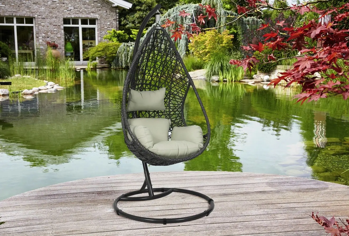 Fotoliu suspendat Axentia Kuba 131901 (Anthracite/White)