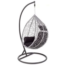 Fotoliu-cocon Halmar Eggy (Gray/Black) Thumb