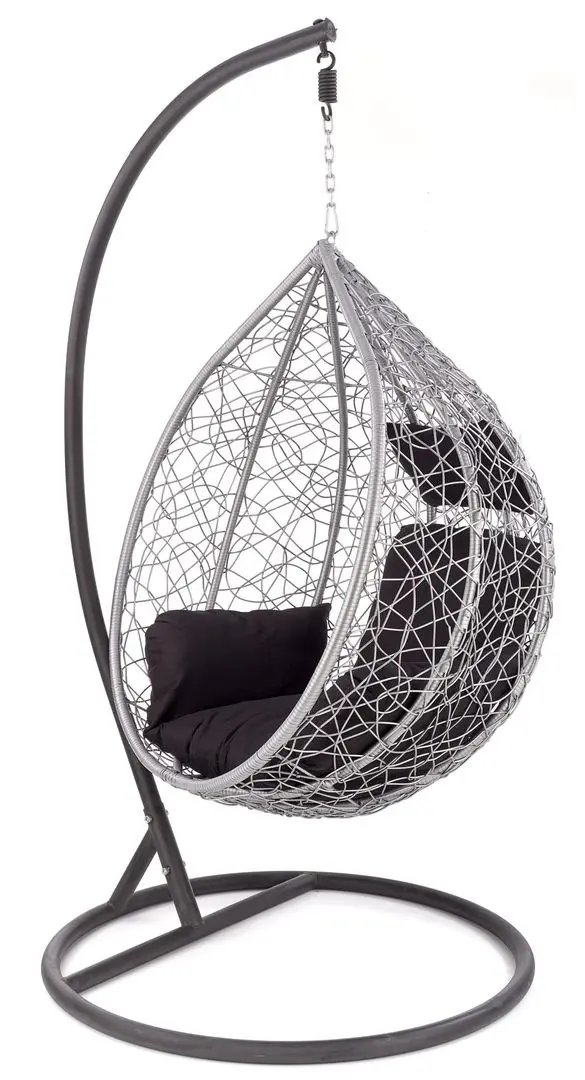 Fotoliu-cocon Halmar Eggy (Gray/Black)