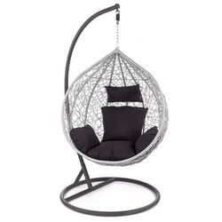 Fotoliu-cocon Halmar Eggy (Gray/Black)