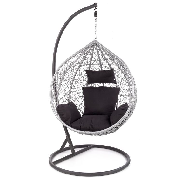 Fotoliu-cocon Halmar Eggy (Gray/Black)