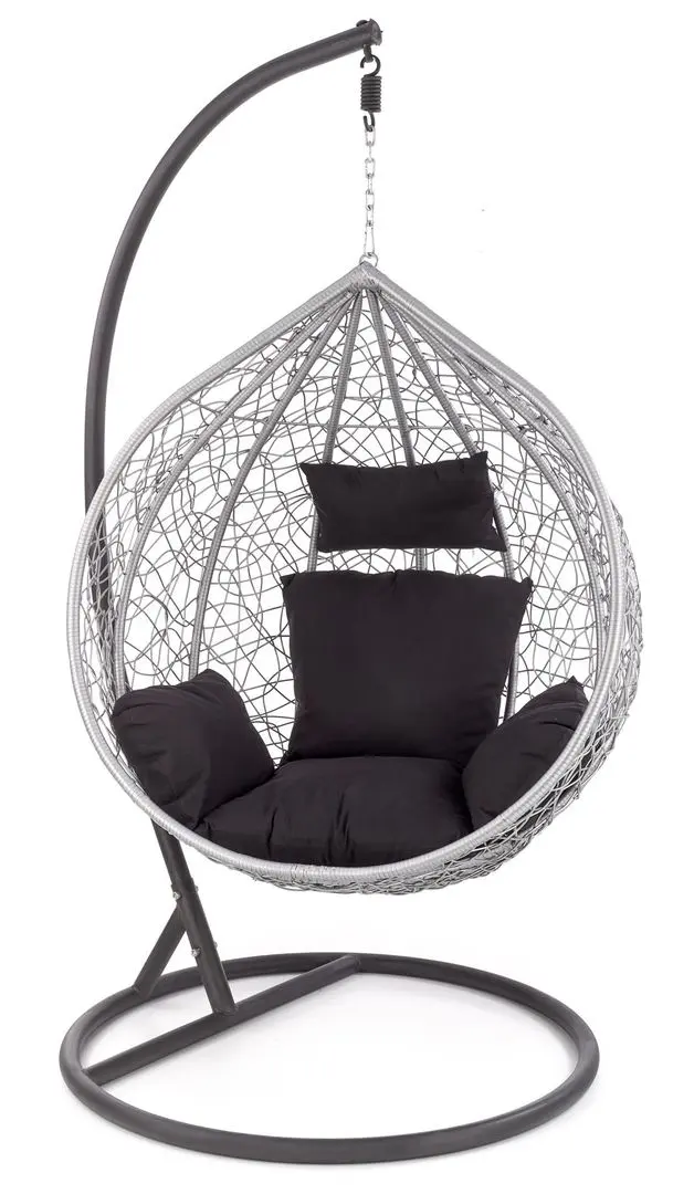 Fotoliu-cocon Halmar Eggy (Gray/Black)