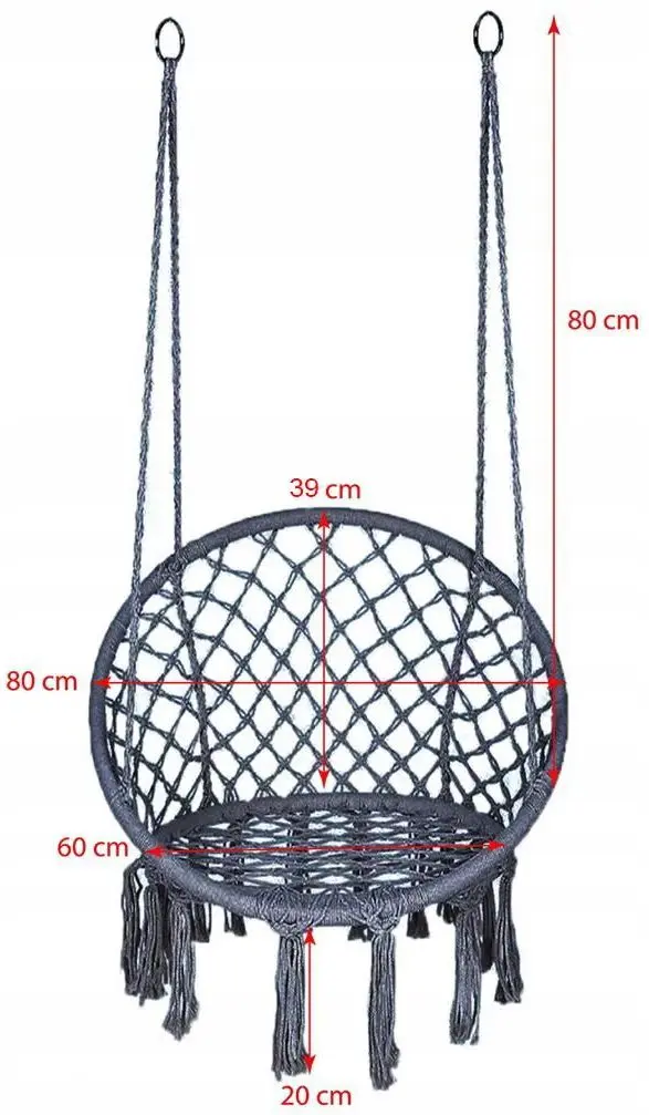 Кресло подвесное Jumi OH-796263 (Grey)