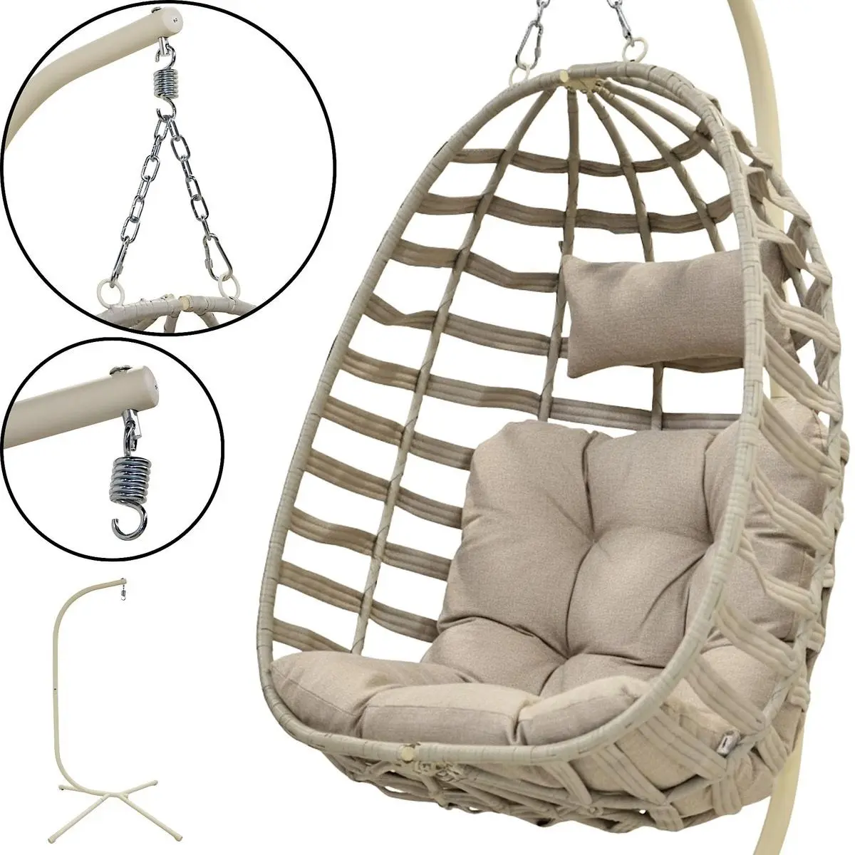 Fotoliu-cocon Koopman 848404 (Beige) - 3