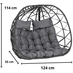 Fotoliu-cocon Lean 30648 (Black/Grey) Thumb