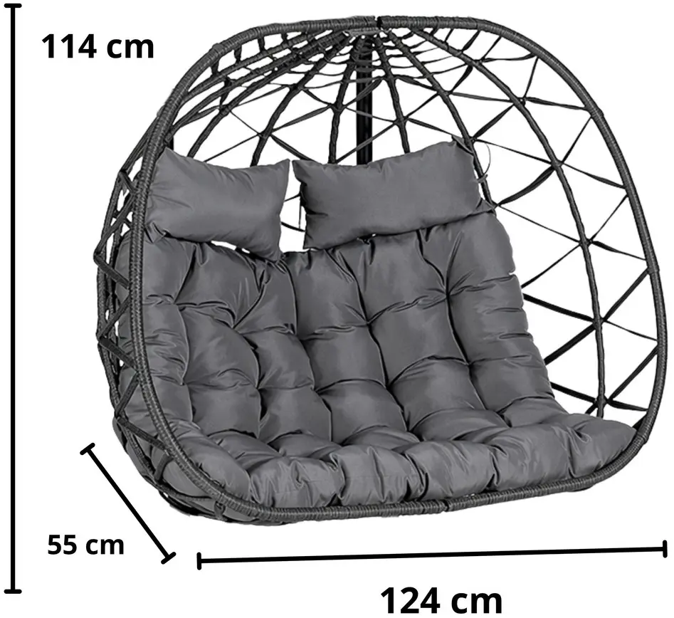 Fotoliu-cocon Lean 30648 (Black/Grey) - 4