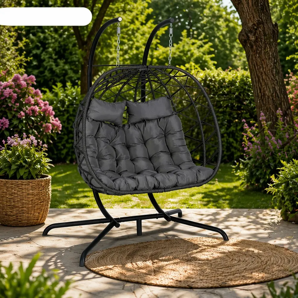 Fotoliu-cocon Lean 30648 (Black/Grey) - 8