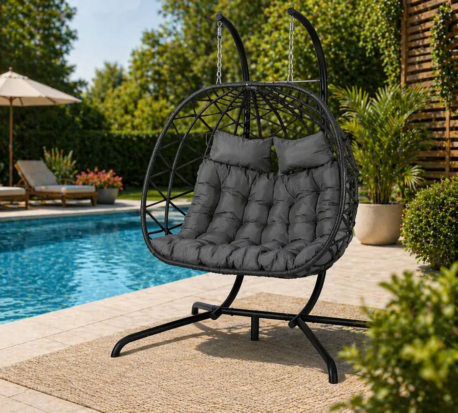 Fotoliu-cocon Lean 30648 (Black/Grey)