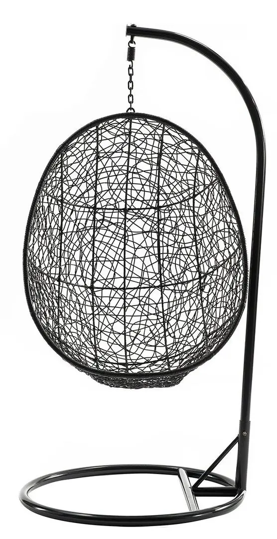 Fotoliu-cocon Mirjan24 Musarika/Fogo (Black/Cream) - 3