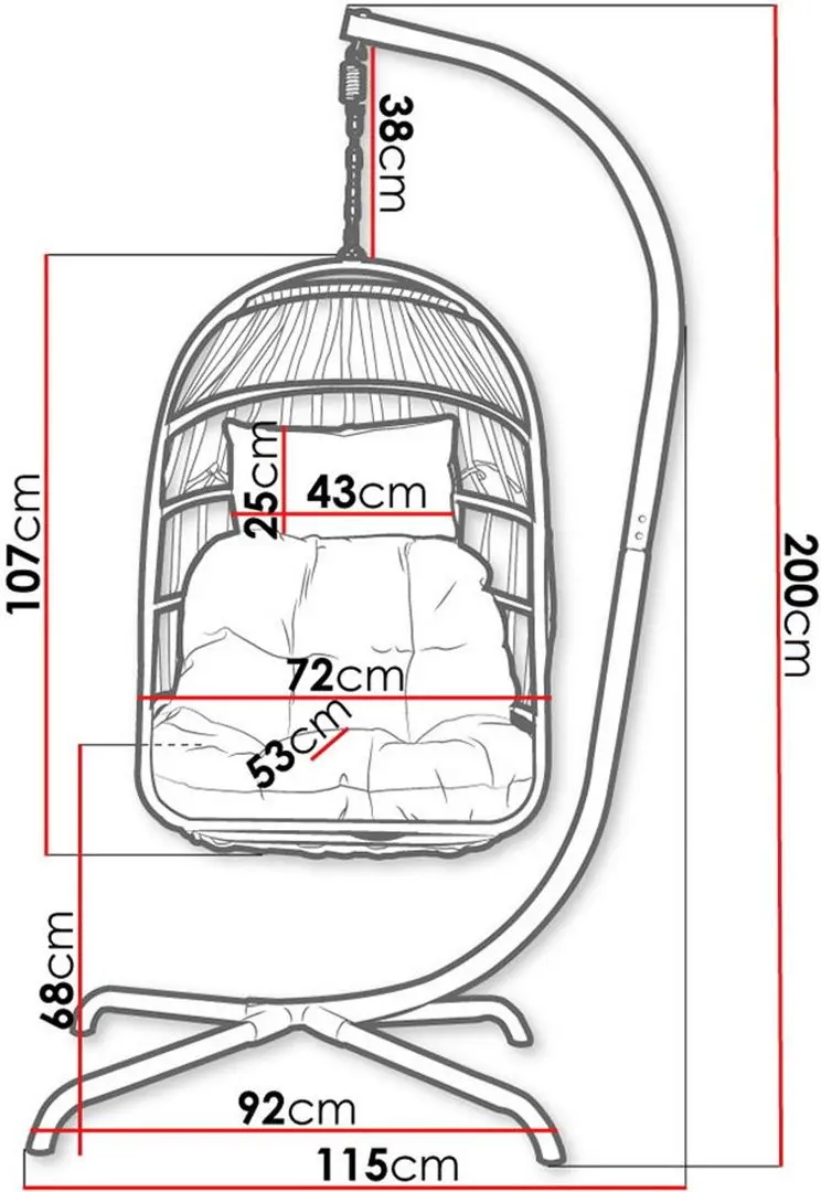 Кресло-кокон Mirjan24 Rimako/Gafi (Black/Cream) - 2