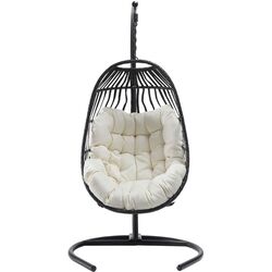 Fotoliu-cocon Mirjan24 Solabo/Elmariko (Black/Cream) Thumb
