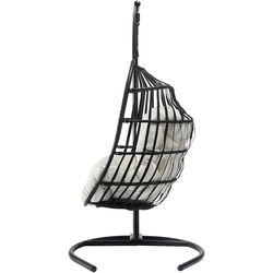 Fotoliu-cocon Mirjan24 Solabo/Elmariko (Black/Cream) Thumb