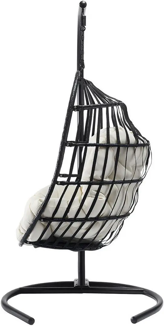 Fotoliu-cocon Mirjan24 Solabo/Elmariko (Black/Cream) - 8