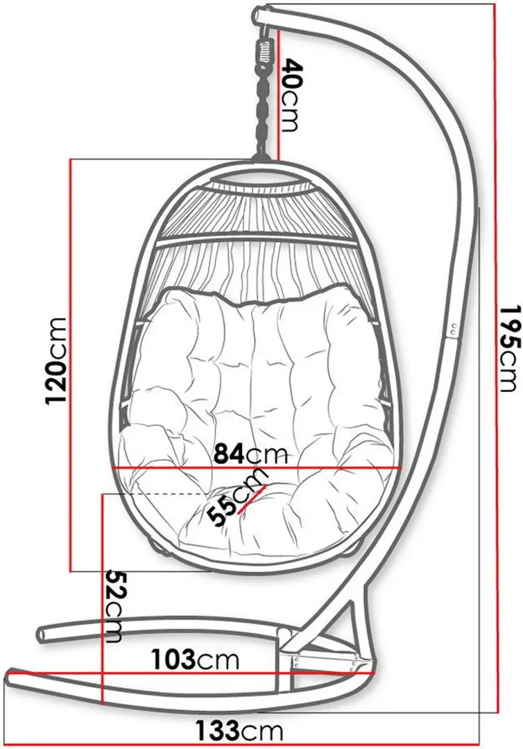 Fotoliu-cocon Mirjan24 Solabo/Elmariko (Black/Cream) - 2