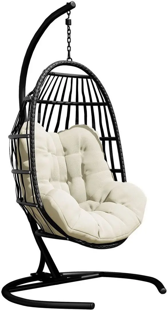 Fotoliu-cocon Mirjan24 Solabo/Elmariko (Black/Cream)