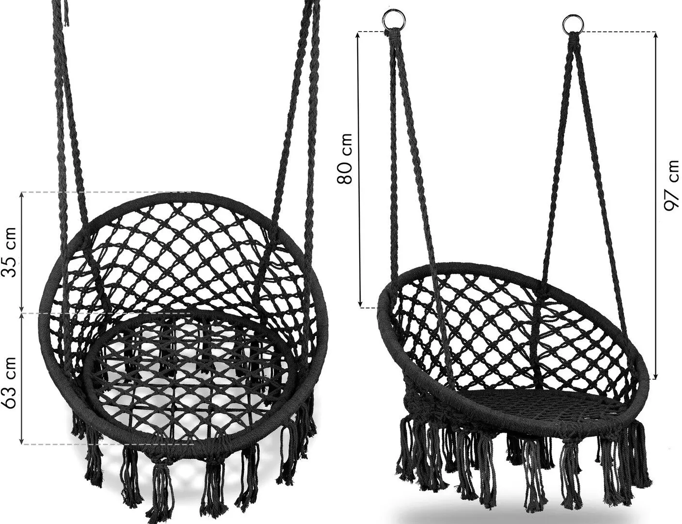 Кресло подвесное Modern Home GW-076 (Black)