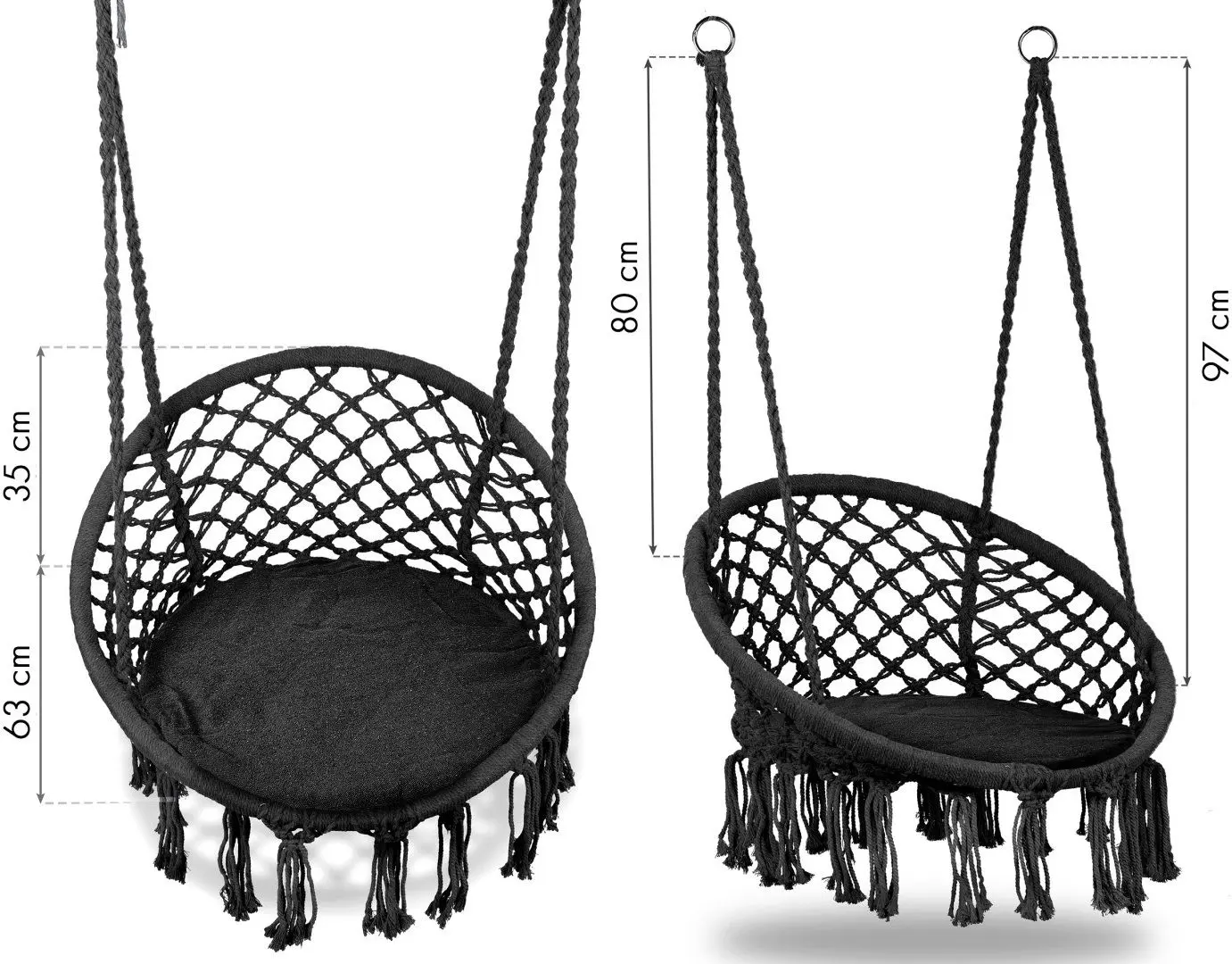 Кресло подвесное Modern Home GW-076A (Black)