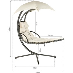 Fotoliu suspendat MultiGarden PH006 (Beige) Thumb