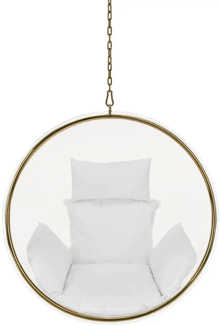 Fotoliu suspendat Tempo Kondela Bubble New Tip 1 106 (Transparent/Golden/White)