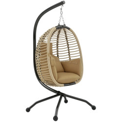 Fotoliu-cocon Outsunny 84A-304V00BG (Beige/Black)