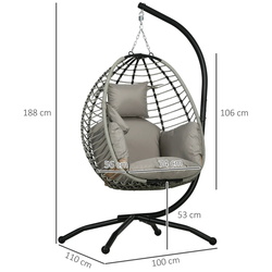 Кресло-кокон Outsunny 84A-304V00GY (Grey) Thumb