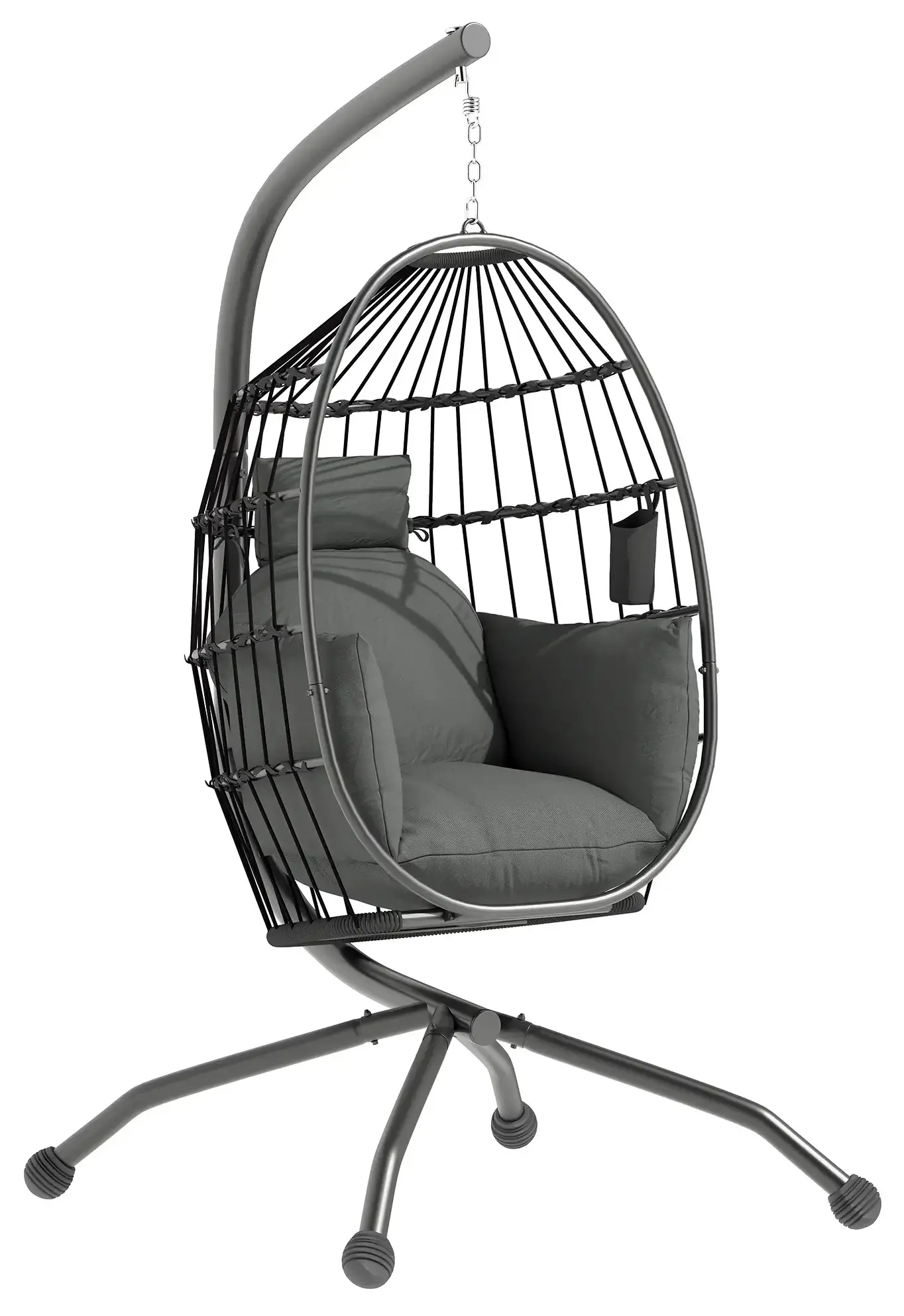 Fotoliu-cocon Outsunny 84A-345V00BK (Black/Dark Grey) - 2