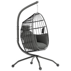 Fotoliu-cocon Outsunny 84A-345V00BK (Black/Dark Grey) Thumb