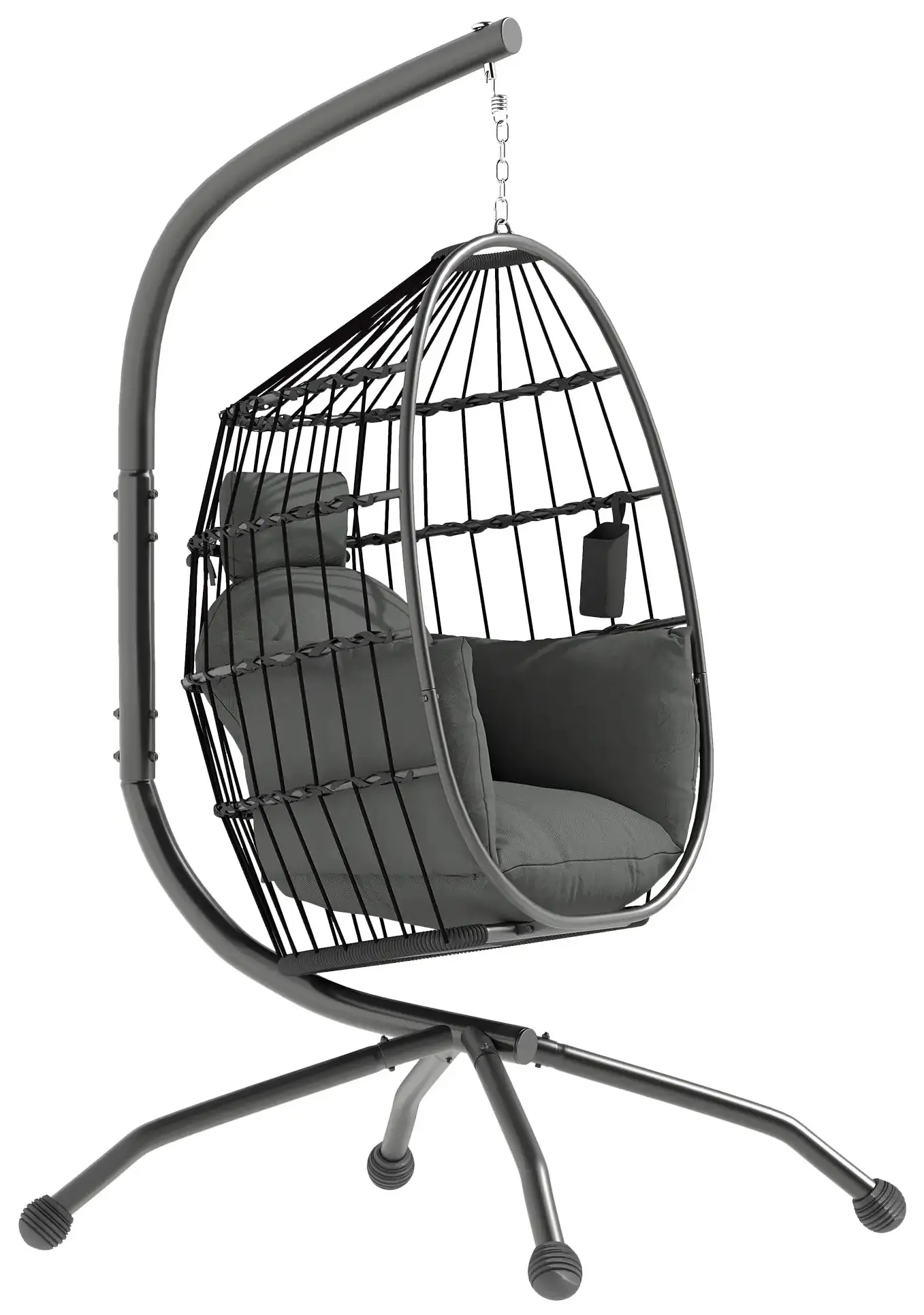 Fotoliu-cocon Outsunny 84A-345V00BK (Black/Dark Grey) - 3