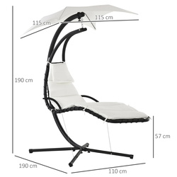 Кресло подвесное Outsunny 84A-042CW (Cream) Thumb