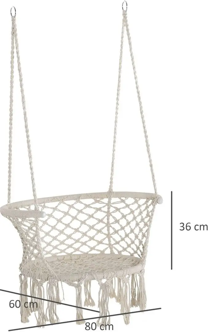 Кресло подвесное Outsunny 84A-199 (Cream)