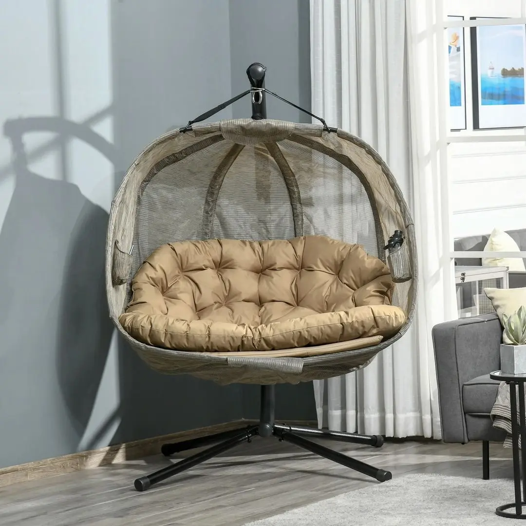 Кресло подвесное Outsunny 84A-208 (Khaki/Black)